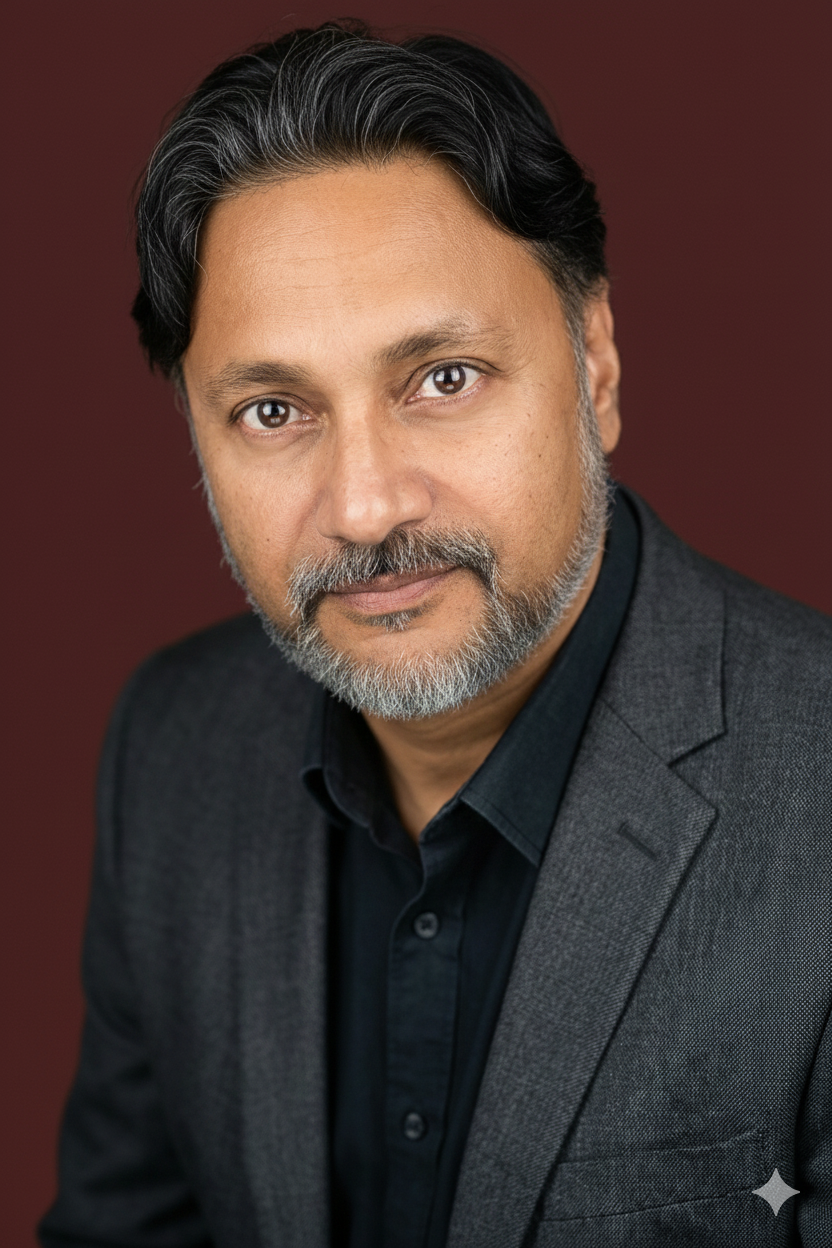 “Headshot of Neil Aluna, AI Visibility Consultant and AEO/GEO specialist”